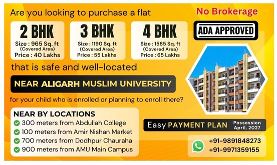 flat for sale near abdulalh college amu campus